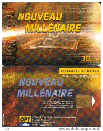 FRENCH POLYNESIA 30 U DAWN OF THE NEW MILLENIUM YEAR 2000 FPY-107   SPECIAL PRICE !!!READ DESCRIPTION !! - Polinesia Francesa