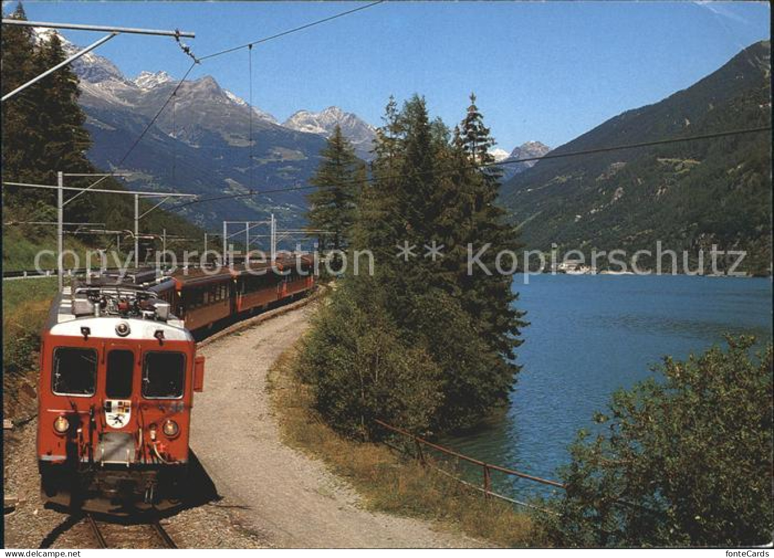 12067058 Rhaetische Bahn Bernina-Express Prese Miralogo Lago Di Poschiavo Eisenb - Other & Unclassified