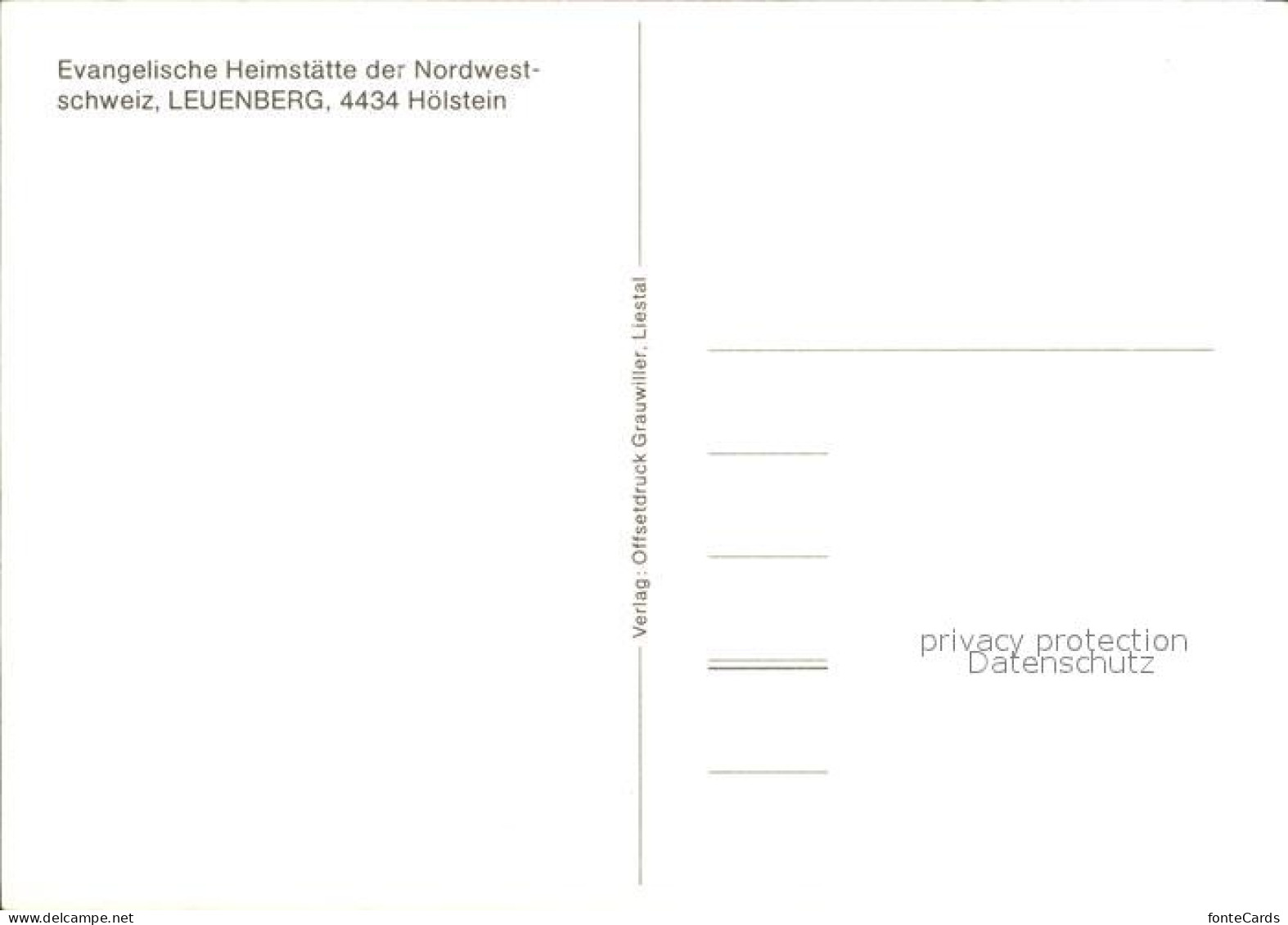 12066420 Hoelstein Ev Heimstaette Der Nordwestschweiz Leuenberg Hoelstein - Sonstige & Ohne Zuordnung