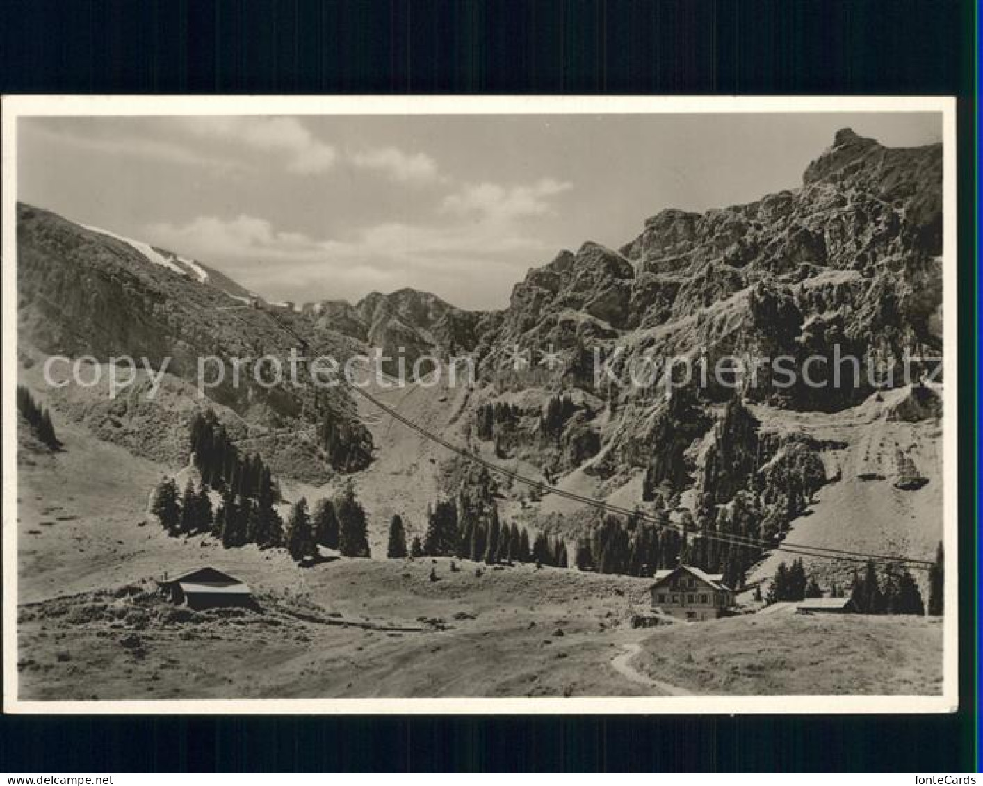 12063828 Engelberg OW Gerschnialp Mit Weg Und Schwebebahn Nach Truebsee Engelber - Sonstige & Ohne Zuordnung