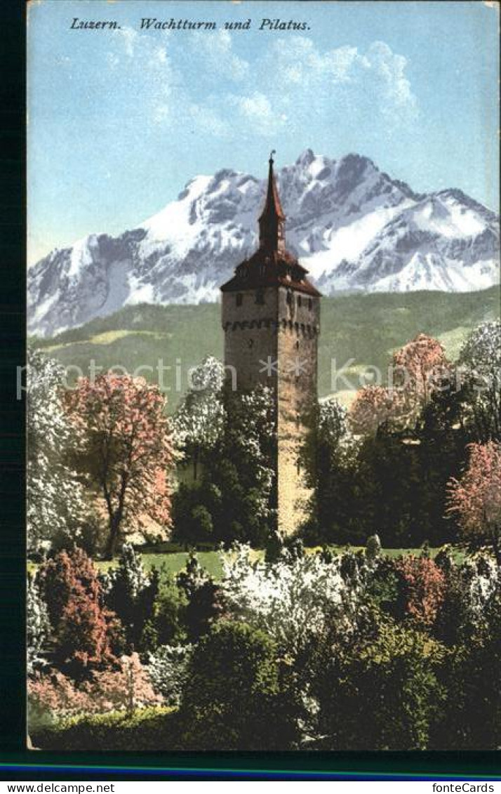 12063798 Luzern LU Wachtturm Und Pilatus Luzern - Sonstige & Ohne Zuordnung