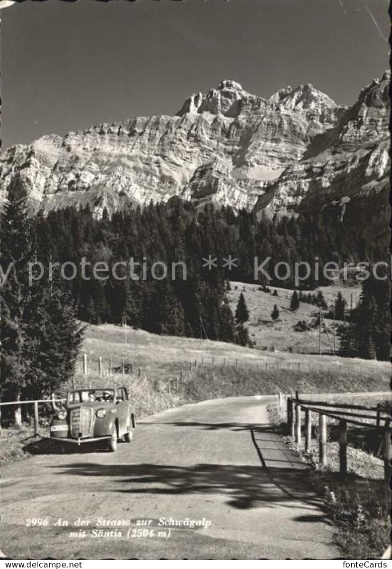 12061432 Hundwil Strasse Zur Schwaegalp Mit Saentis Appenzeller Alpen Hundwil - Sonstige & Ohne Zuordnung