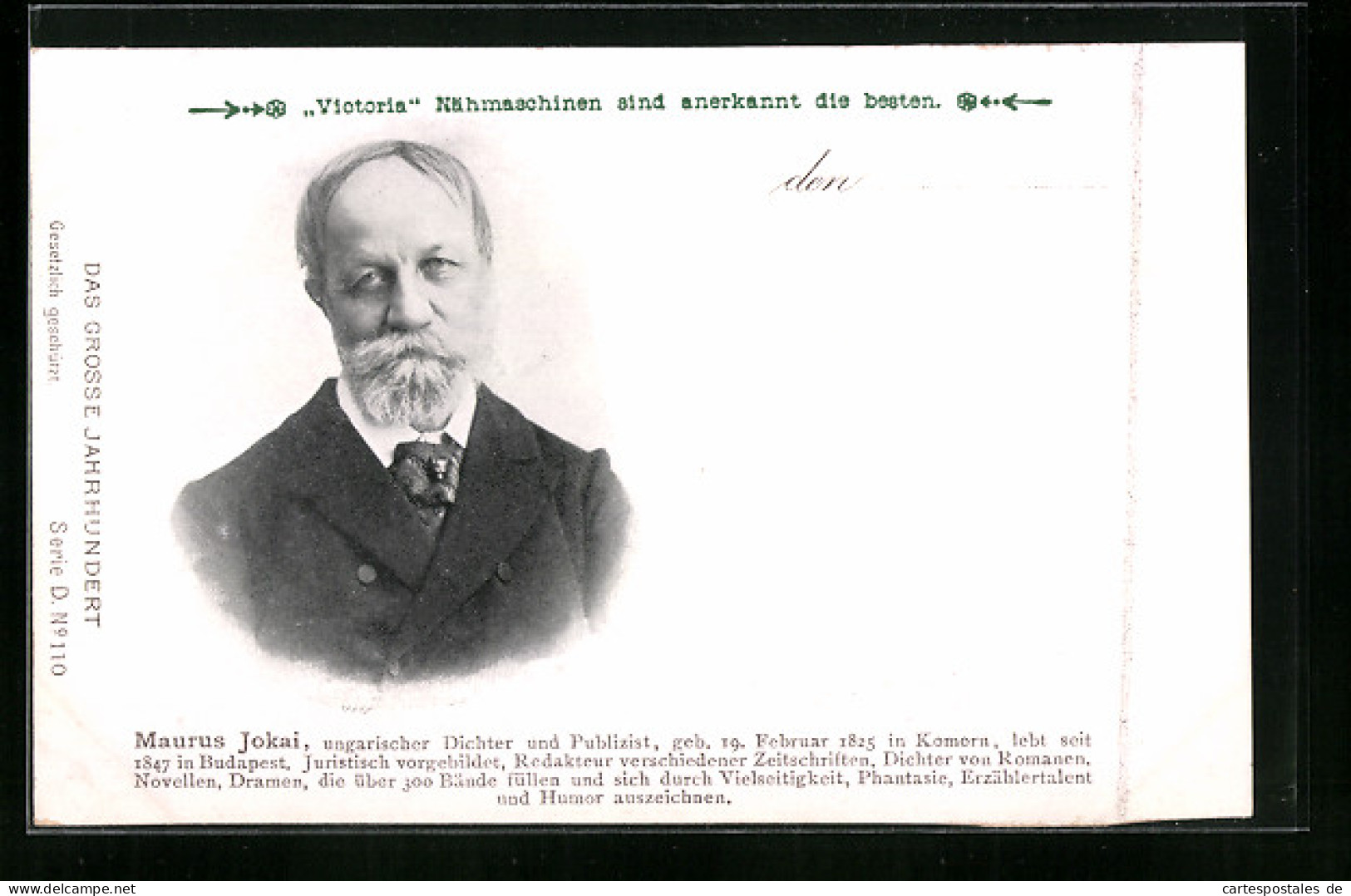 AK Portrait Des Ungarischen Dichters Maurus Jokai  - Ecrivains