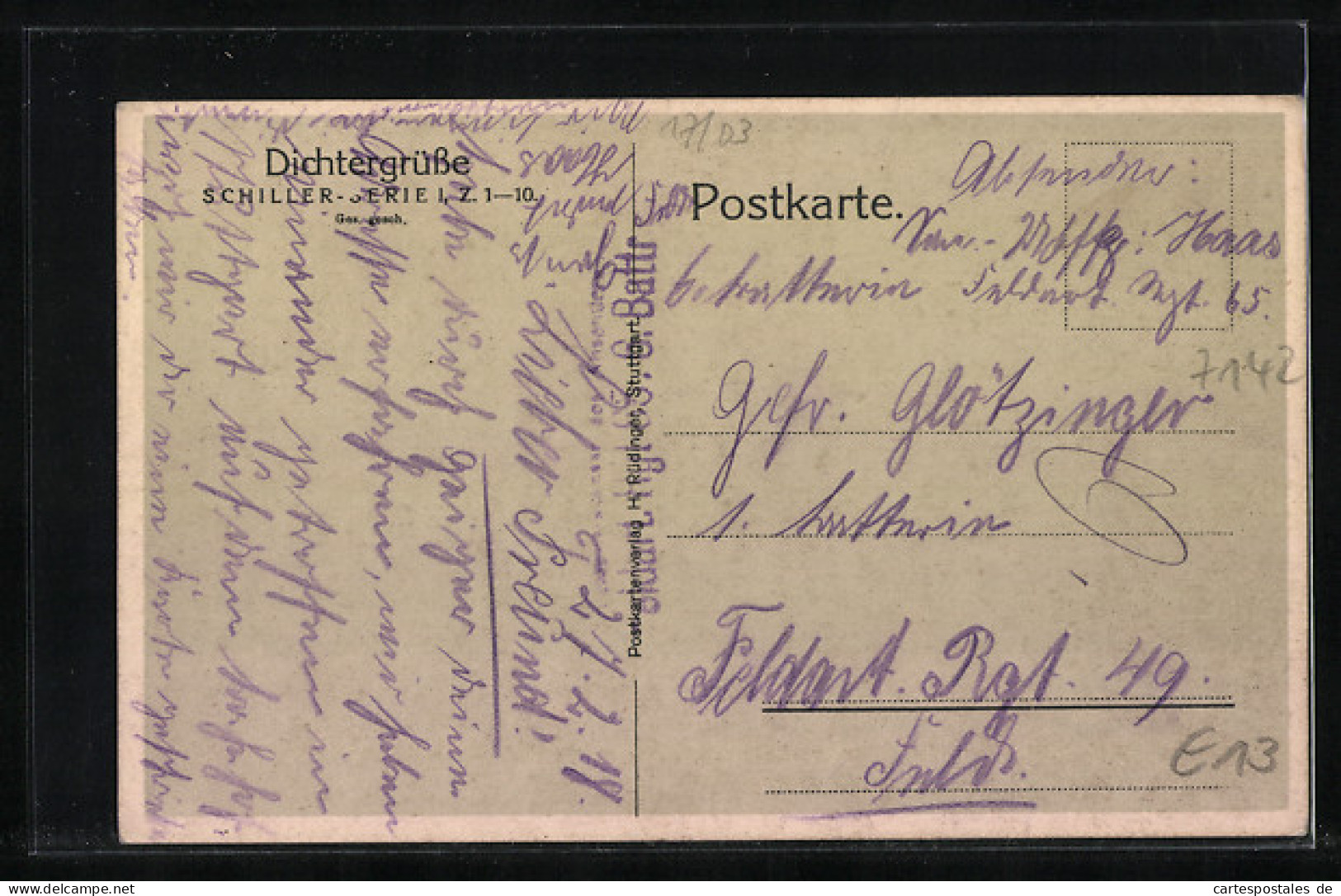 AK 100. Todestag Schillers 1905, Büste Und Zitat  - Schrijvers