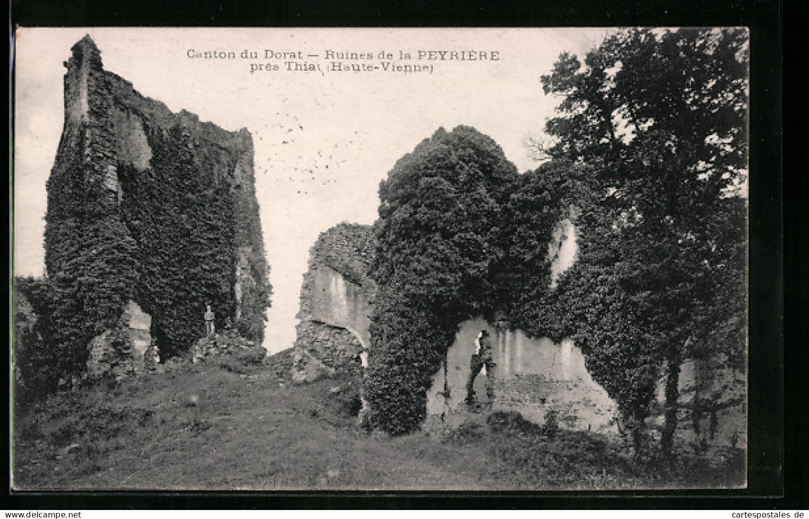 CPA Thiat, Ruines De La Peyrière  - Otros & Sin Clasificación
