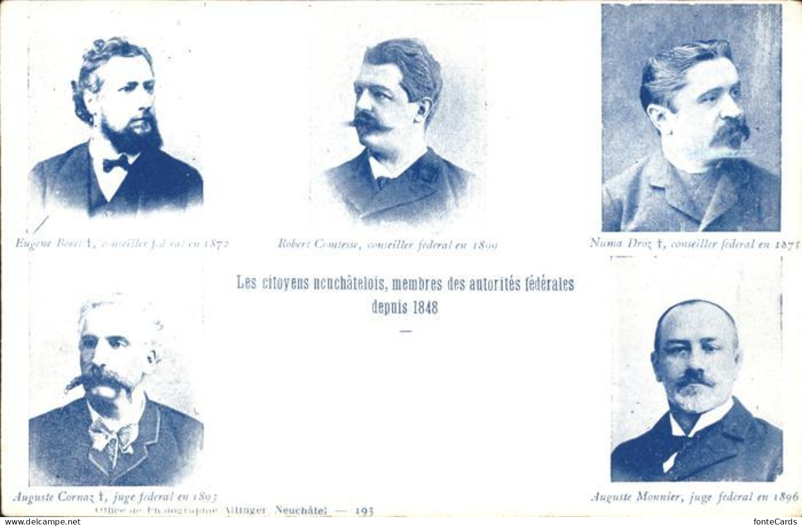 12059438 Neuchatel NE Portraits Membres Des Autorites Federales Neuchatel NE - Sonstige & Ohne Zuordnung