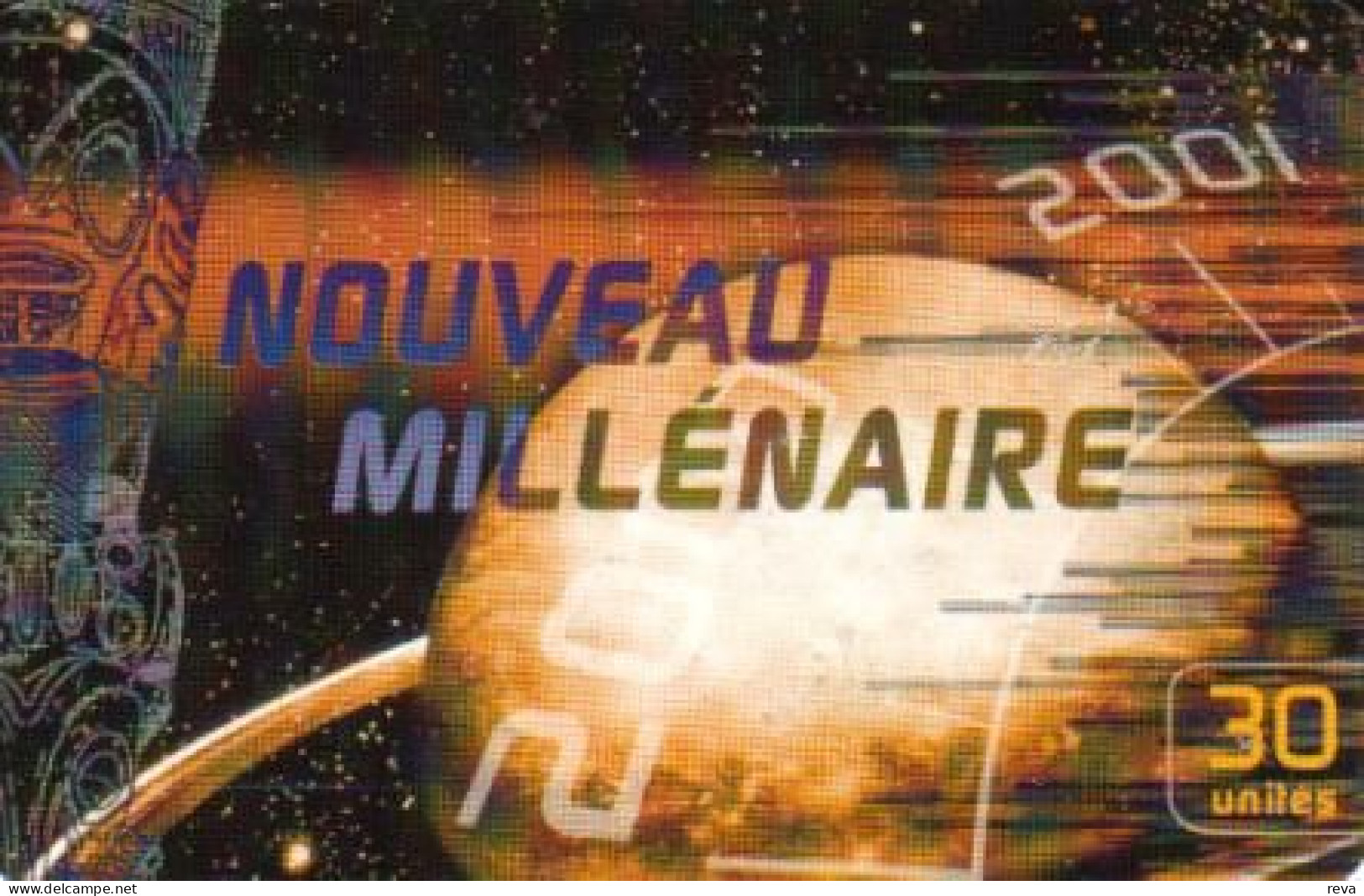 FRENCH POLYNESIA 30 U DAWN OF THE NEW MILLENNIUM YEAR 2000 URANUS FPY-108 READ DESCRIPTION !! - Polinesia Francesa