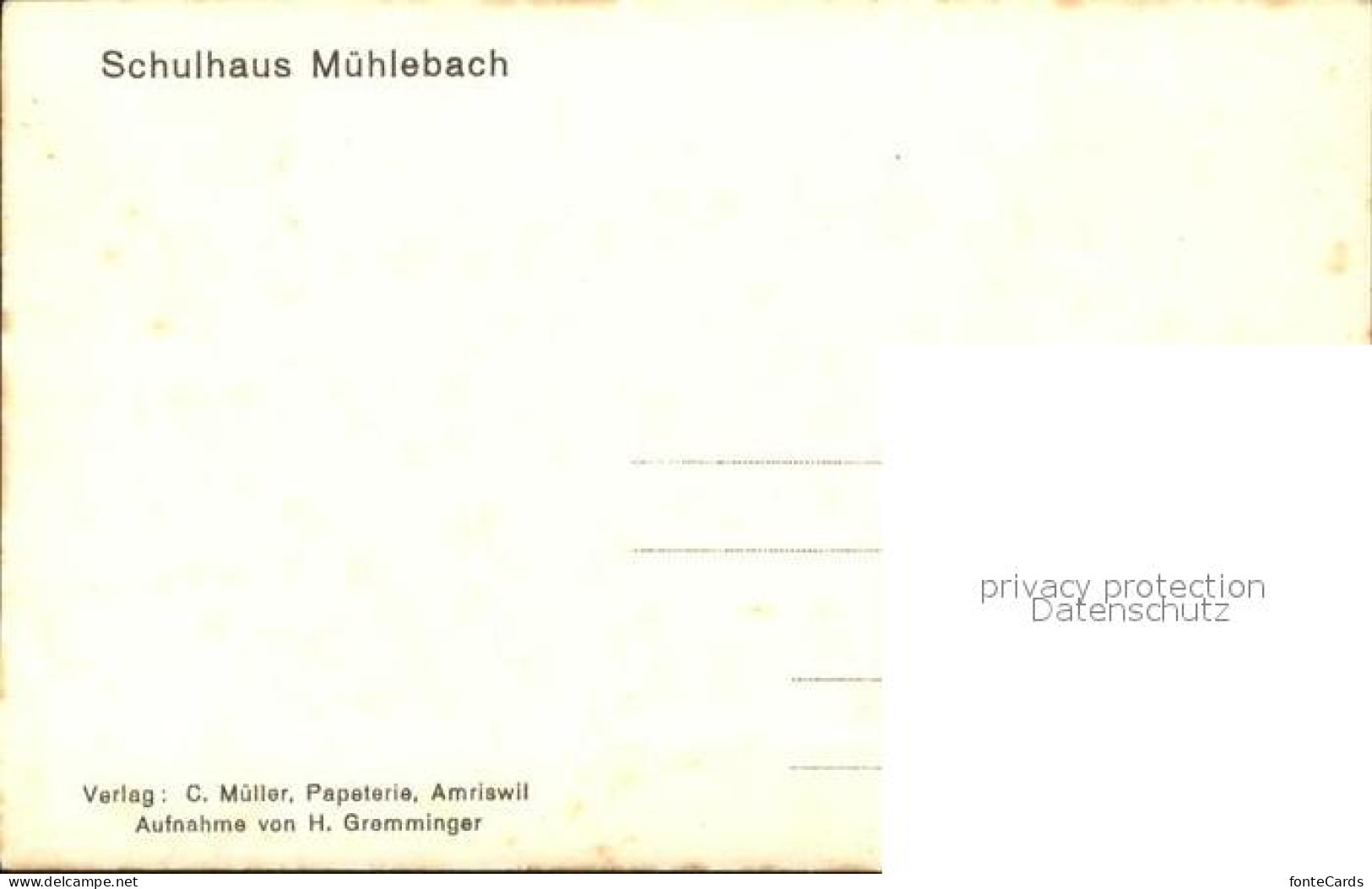 12057674 Muehlebach Zuerich Schulhaus  - Altri & Non Classificati