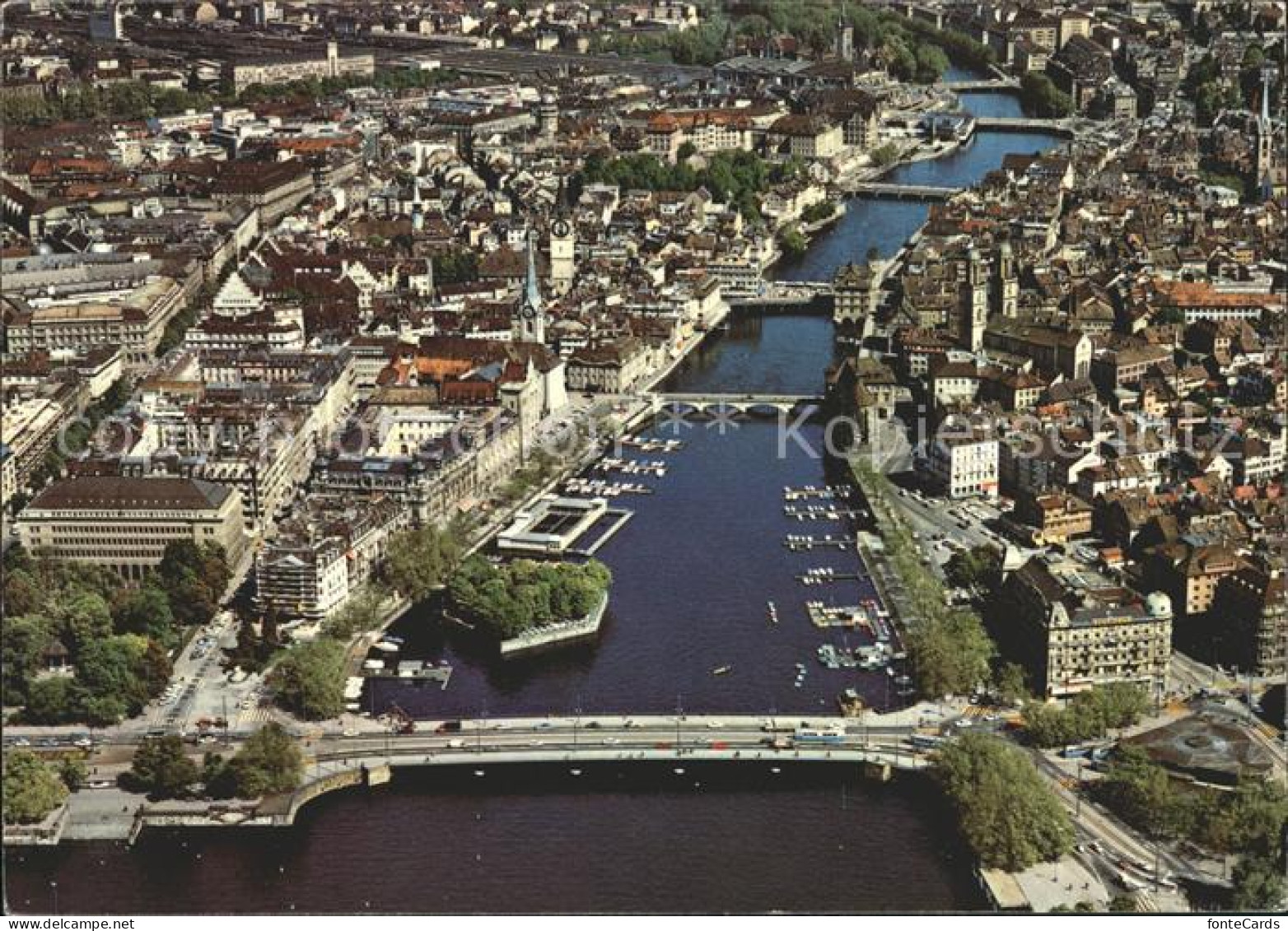 12057283 Zuerich Limmat Bruecke Altstadt Fliegeraufnahme Zuerich - Altri & Non Classificati