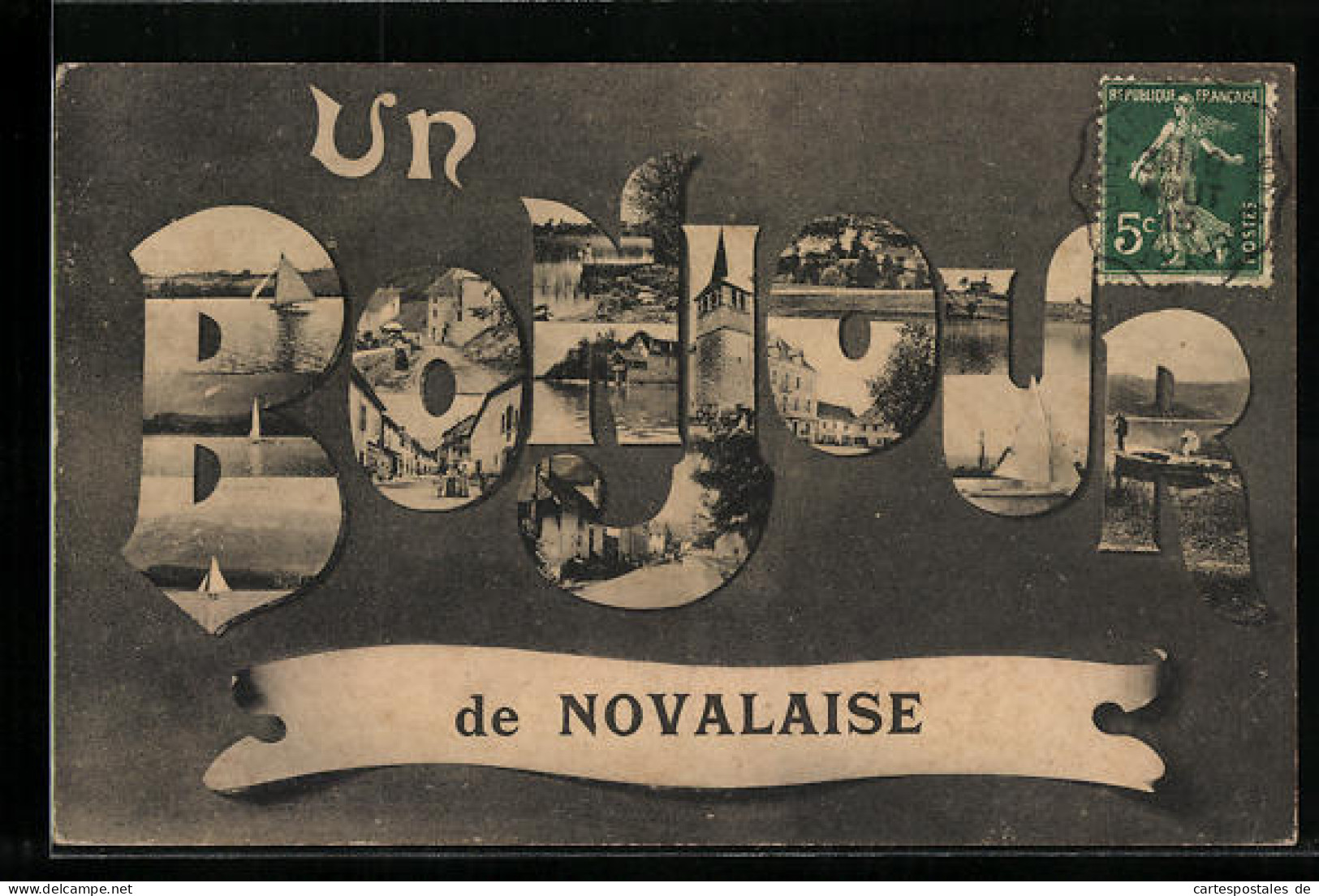 CPA Novalaise, Vue De La Rue, L'Église, Seepartie  - Other & Unclassified