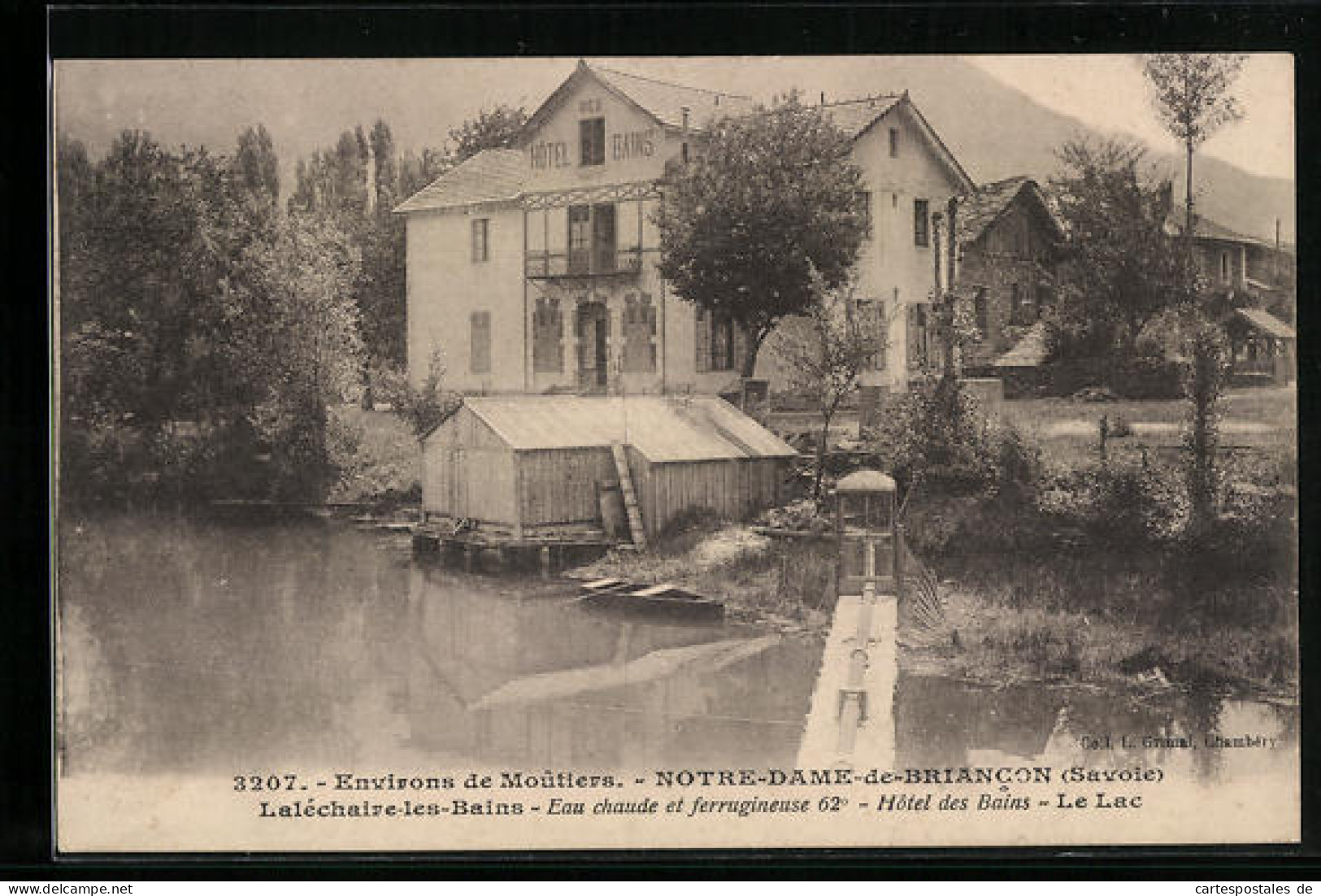 CPA Laléchaire-les-Bains, Eau Chaude Et Ferrugineuse, Hotel Des Bains, Le Lac  - Other & Unclassified