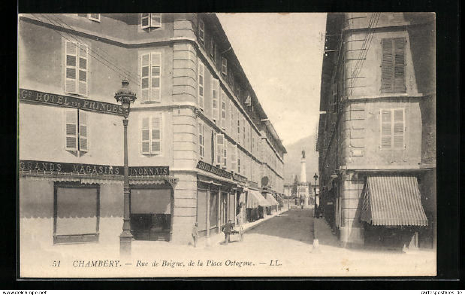 CPA Chambéry, Rue De Boigne, De La Place Octogone  - Other & Unclassified