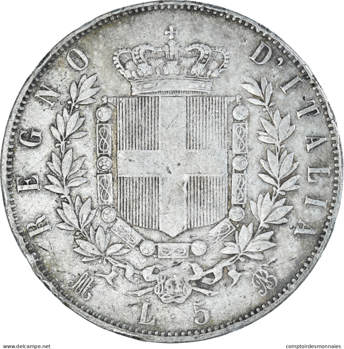 Monnaie, Italie, Vittorio Emanuele II, 5 Lire, 1872, Milan, TB+, Argent, KM:8.3 - 1861-1878 : Victor Emmanuel II