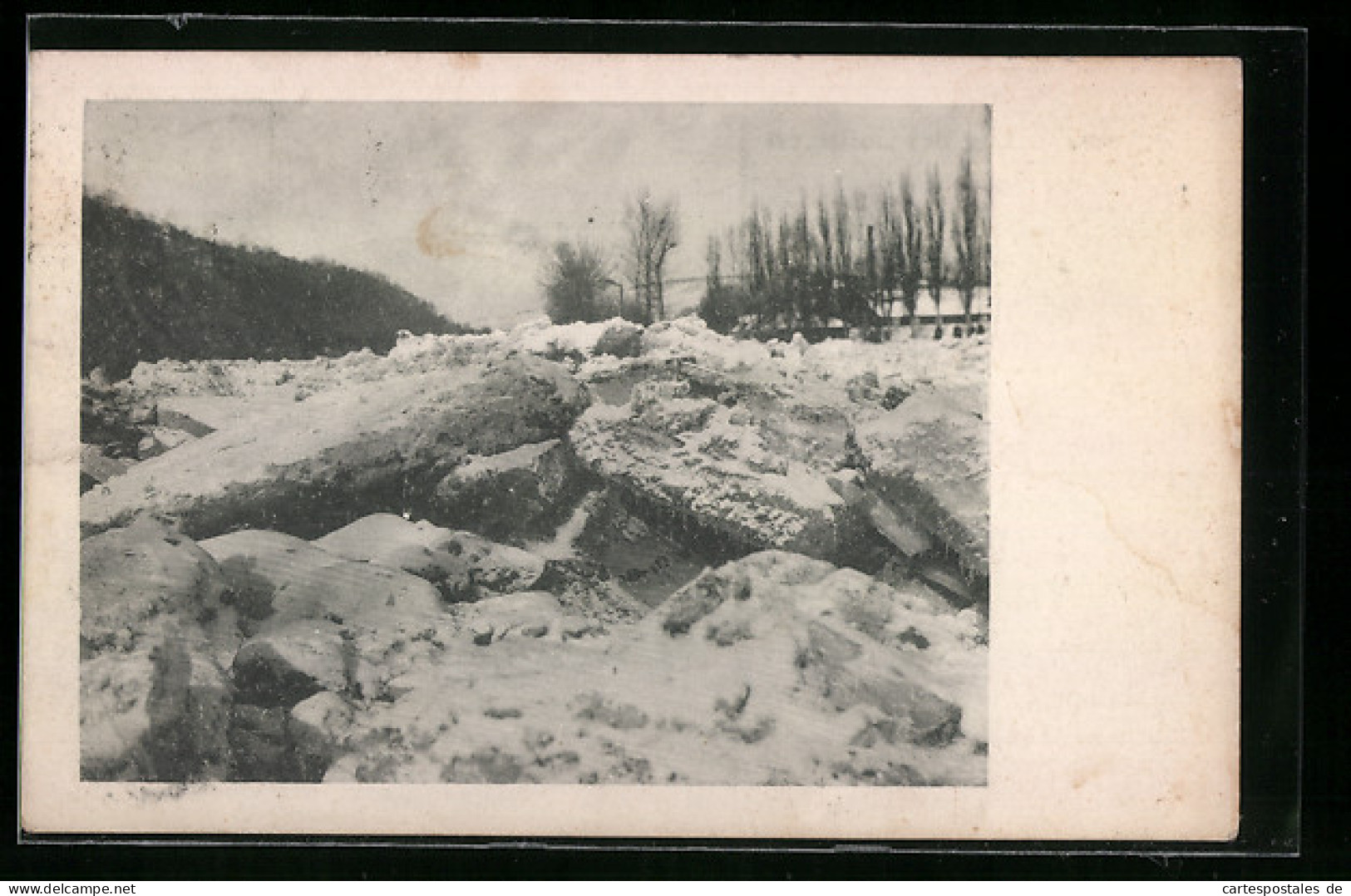 AK Esslingen A. N., Neckar-Eisgang Im Februar 1929, Unwetter  - Floods