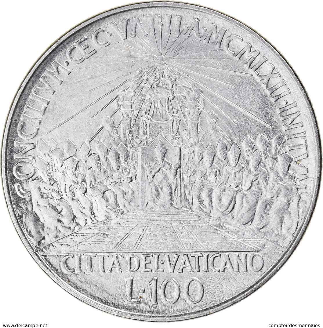 Monnaie, Cité Du Vatican, John XXIII, 100 Lire, 1962, FDC, Acier Inoxydable - Vaticaanstad