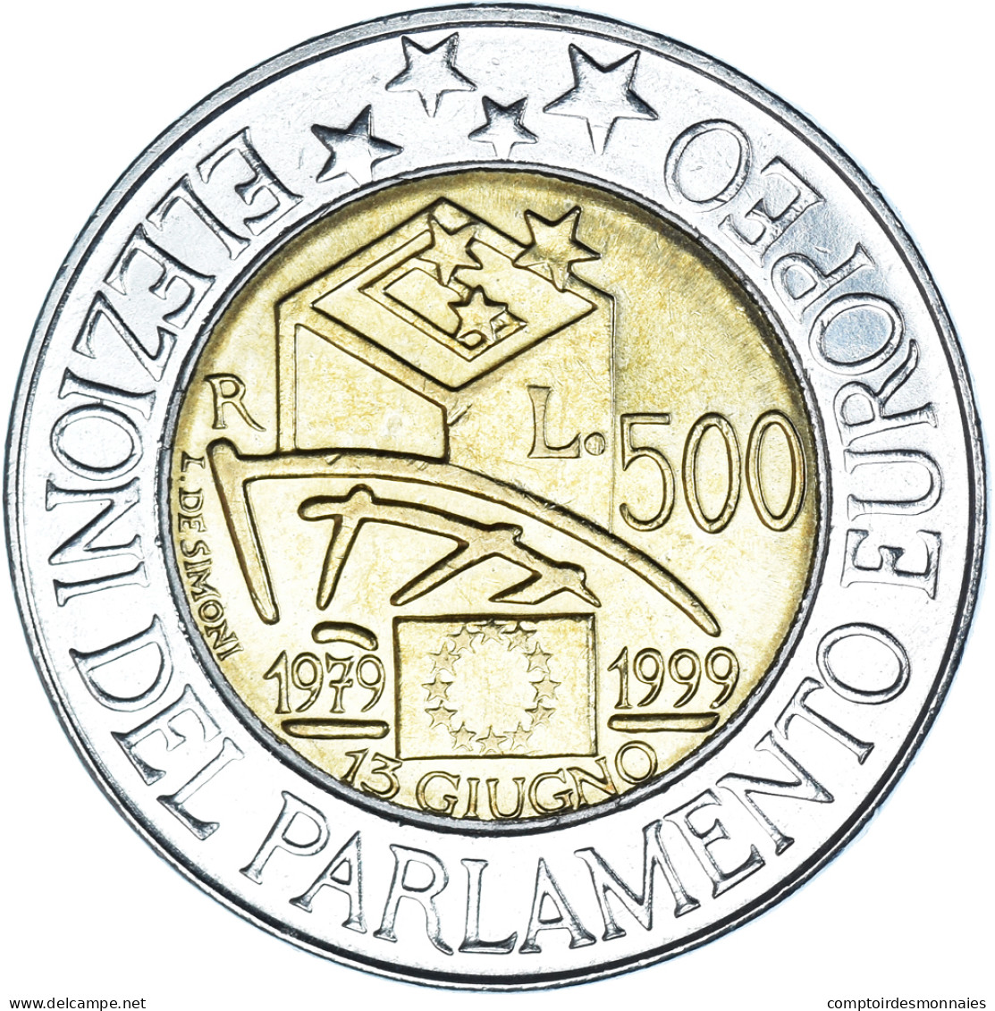 Monnaie, Italie, 500 Lire, 1999, Rome, SUP, Bimétallique, KM:203 - 500 Lire