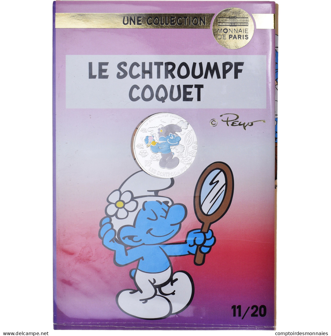France, Monnaie De Paris, 10 Euro, Le Schtroumpf Coquet (11/20), 2020, FDC - Francia