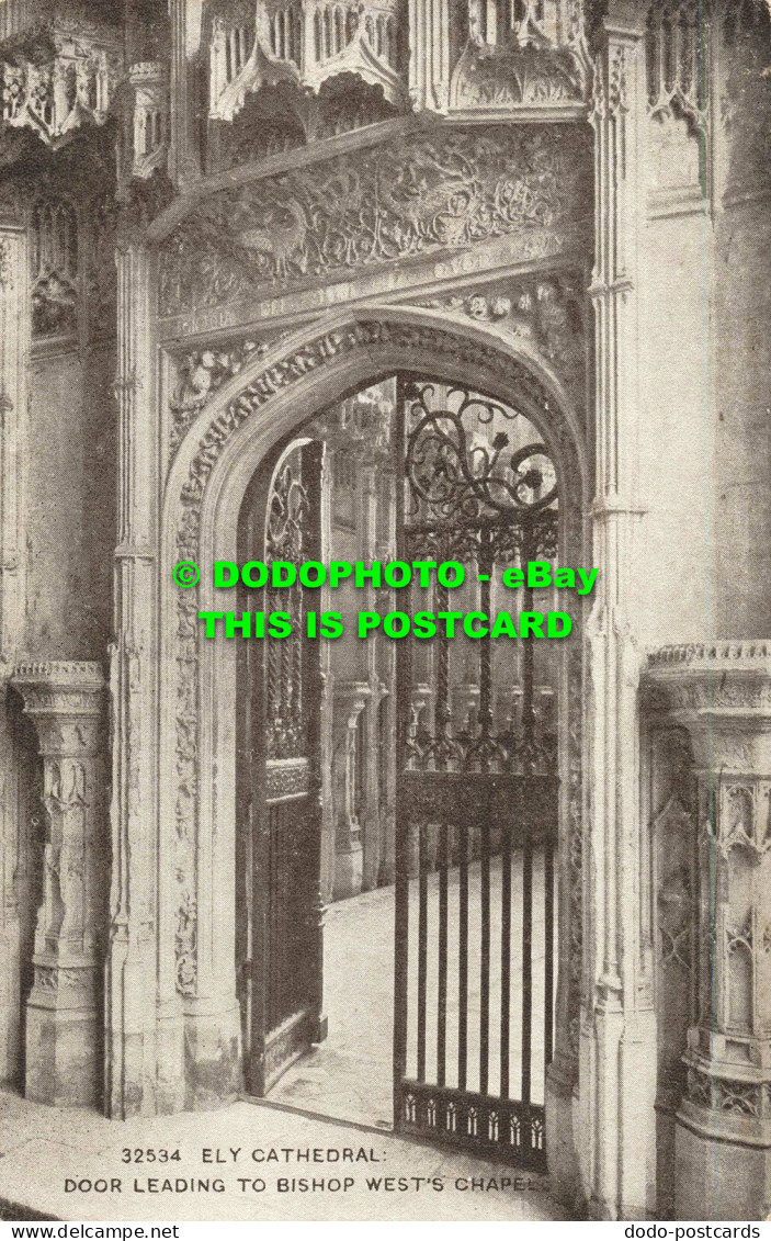 R557092 Ely Cathedral. Door Leading To Bishop West Chapel. Photochrom. Sepiatone - Monde