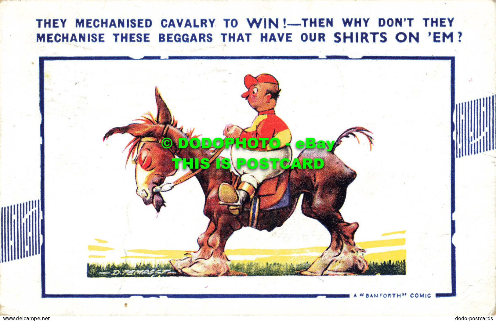 R556768 They Mechanised Cavalry To Win. Bamforth. Comic Series. No. 215. 1946 - Mundo