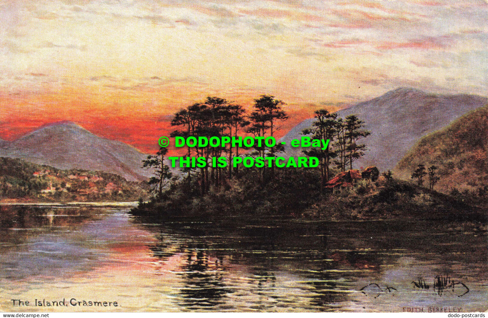 R556771 Island. Grasmere. Edith Berkeley. S. Hildesheimer. English Lakes. Series - Mundo