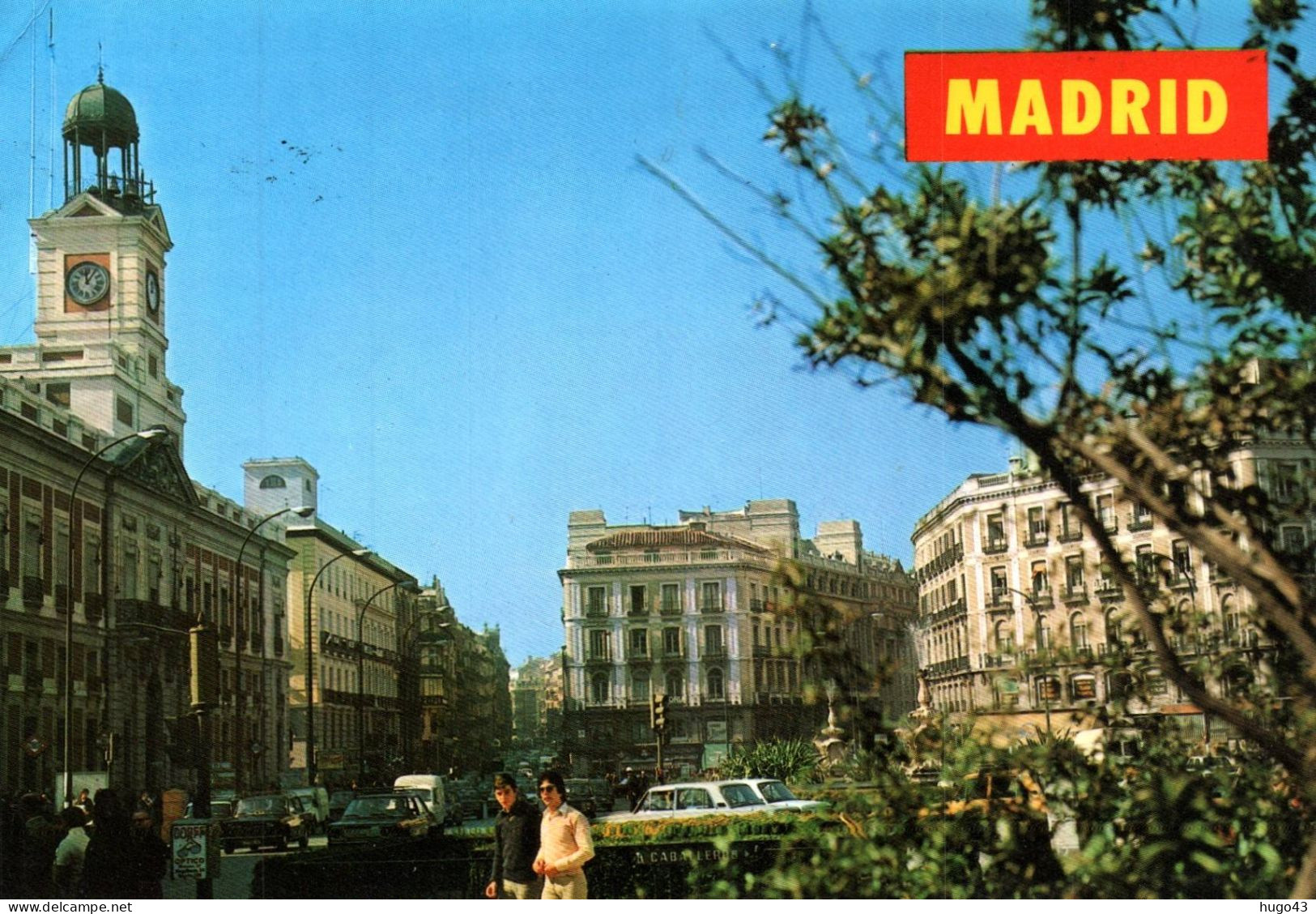 (RECTO / VERSO) MADRID EN 1985 - PUERTA DEL SOL - PETIT PLI ANGLE HAUT A GAUCHE - CPSM GF - Madrid