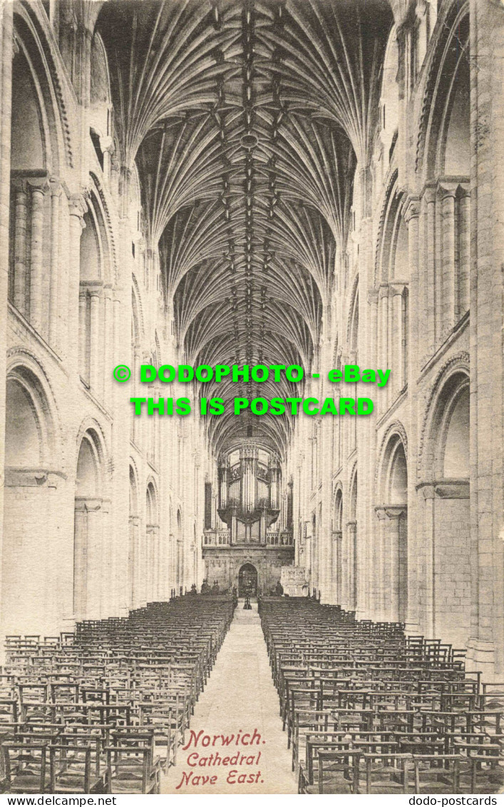 R557779 Norwich Cathedral. Nave East. Frith Series. 1910 - Mundo