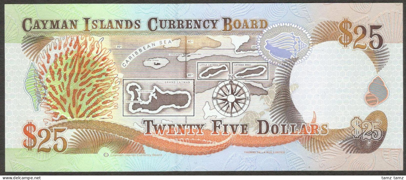 Cayman Island 25 Dollars Queen Elizabeth II P-19 1996 UNC - Isole Caiman