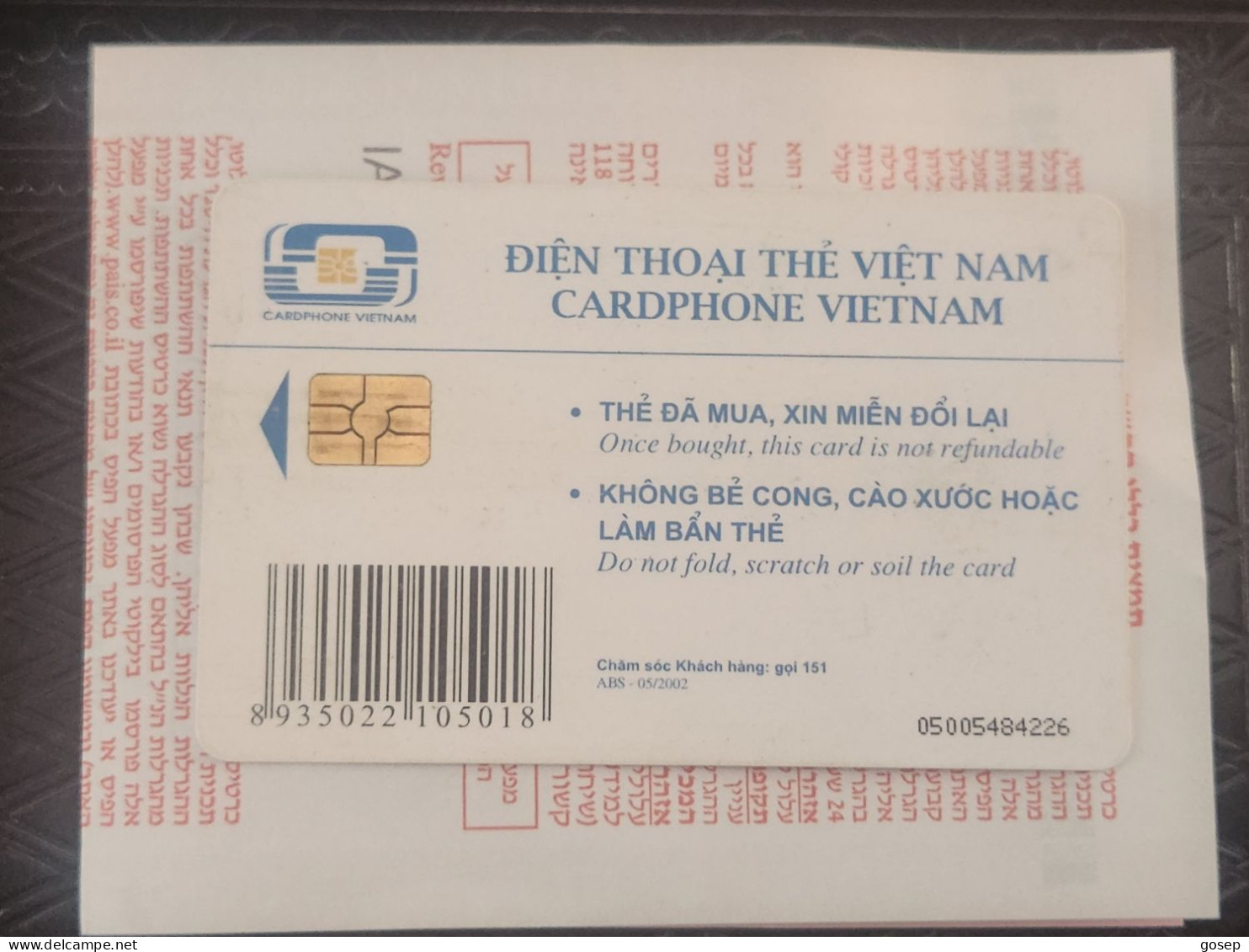 VIETNAM-(VN-CPT-0032B)-VNN Internet-(26)(05005484226)(30.000dong)(tirage-?)used Card+1card Prepiad - Viêt-Nam