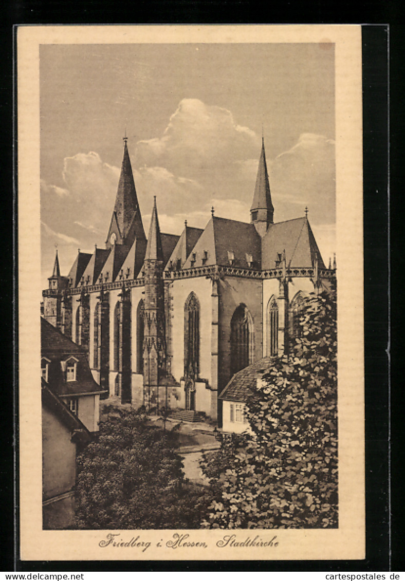 AK Friedberg I. H., Stadtkirche  - Friedberg
