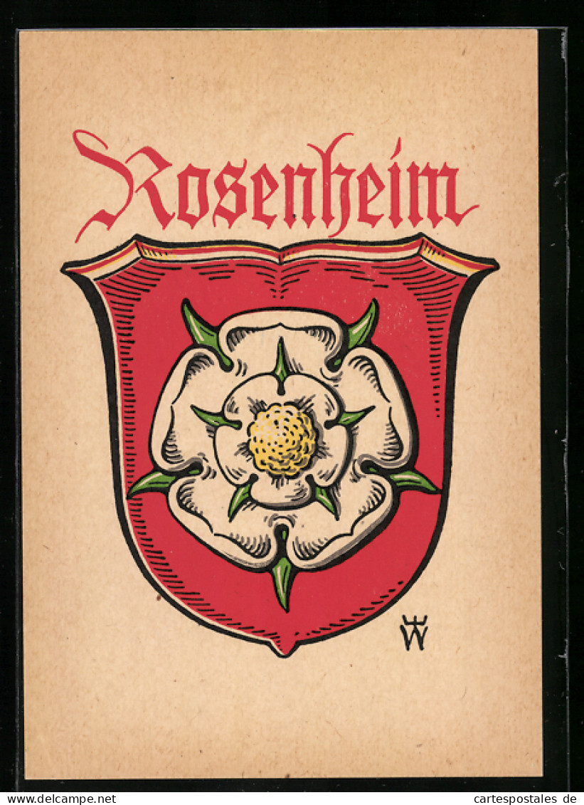 AK Rosenheim, Wappen Der Stadt Rosenheim  - Rosenheim