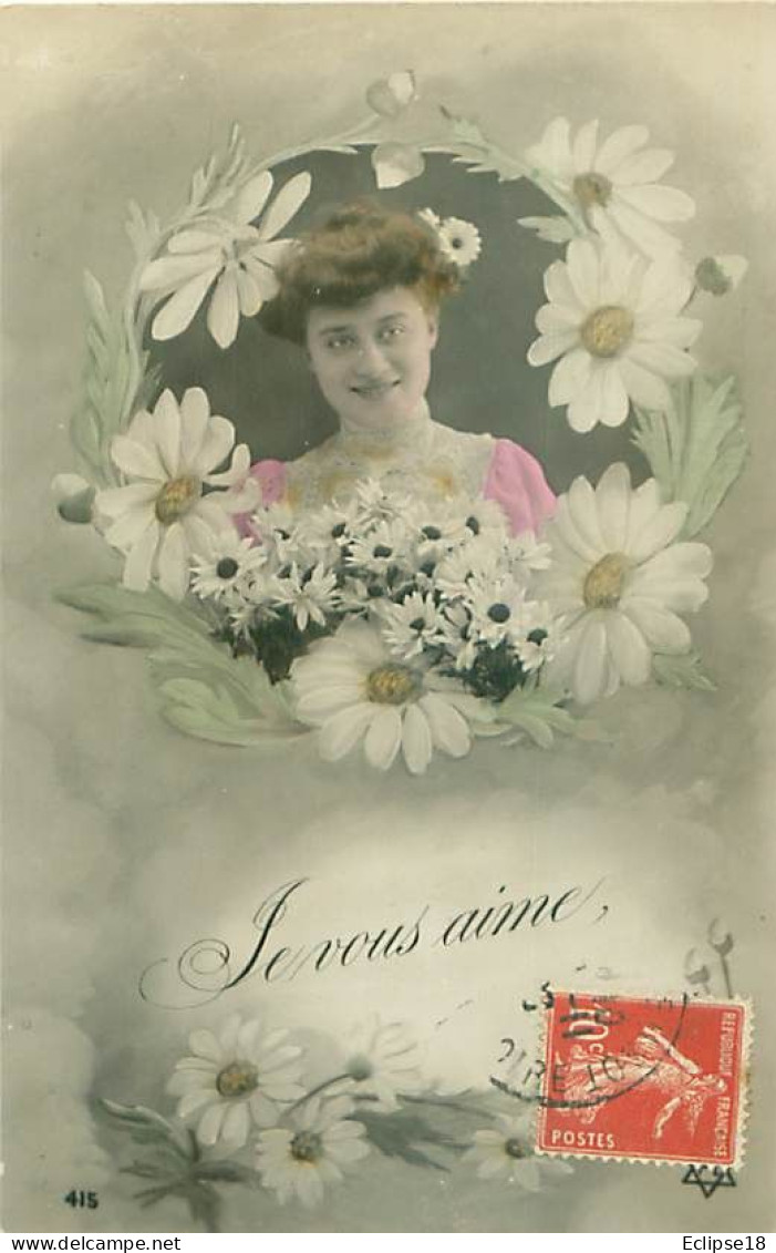 Femme  Fleurs  Marguerite       Q 2581 - Mujeres