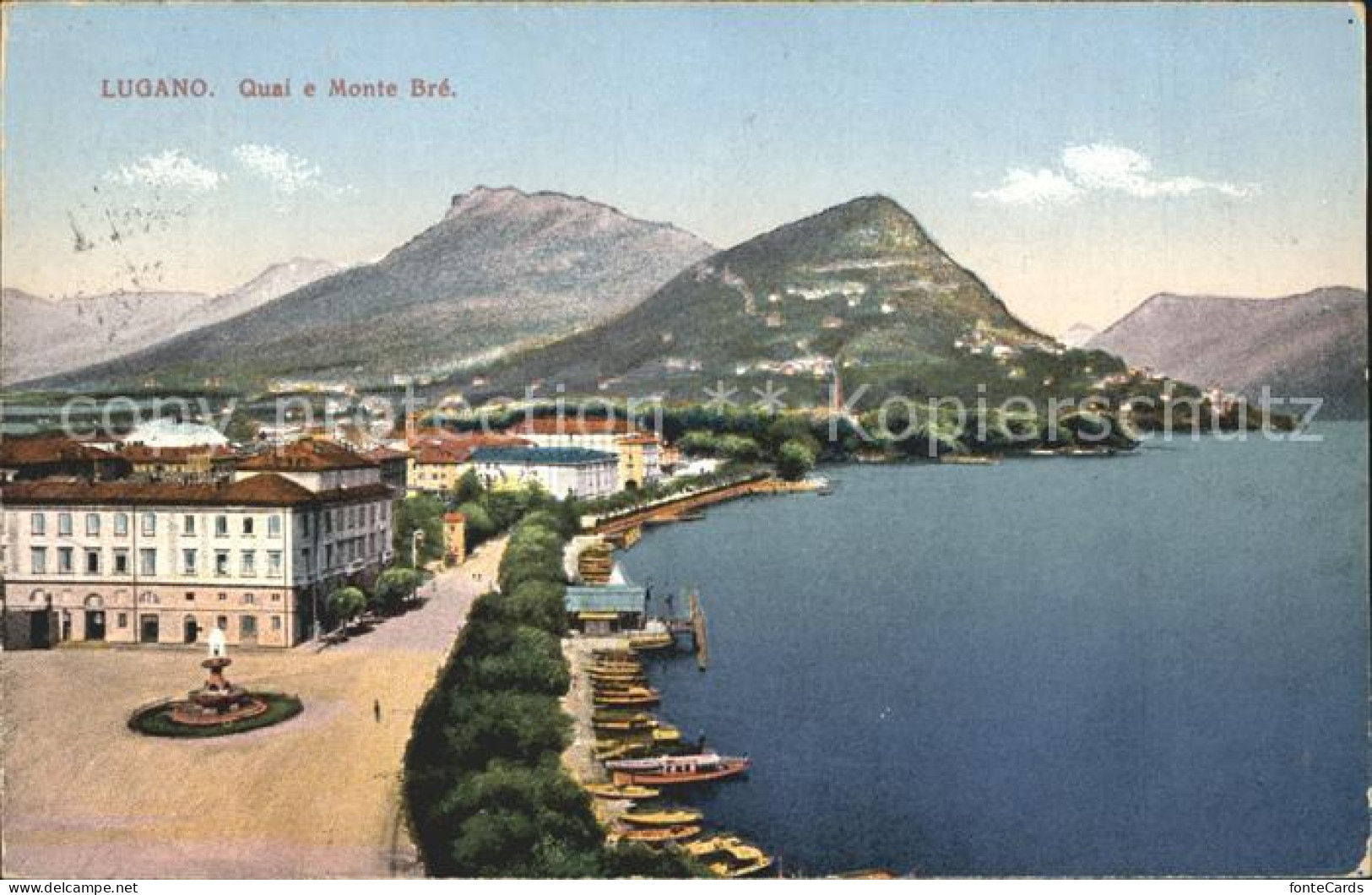 12047644 Lugano TI Quai Lago Di Lugano Monte Bre Luganersee Lugano - Other & Unclassified