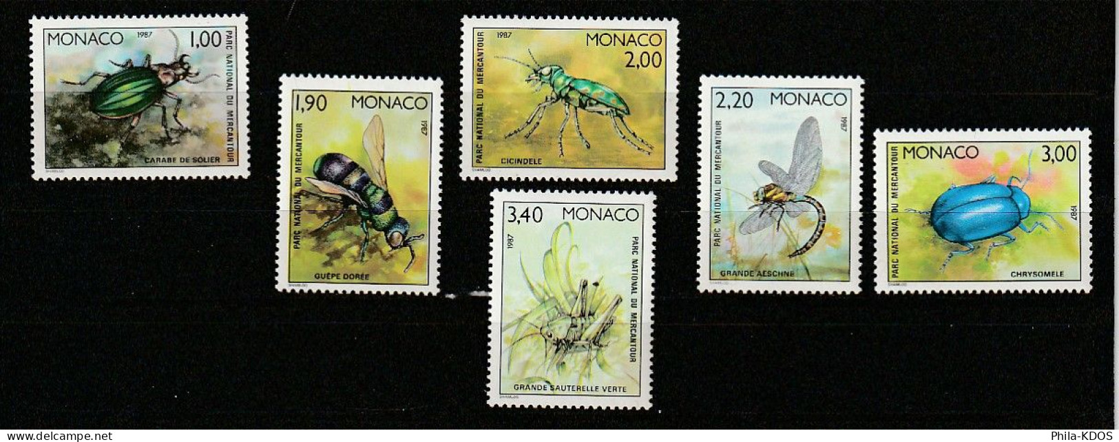 " INSECTES DU PARC DU MERCANTOUR " Sur Lot De 6 Timbres Neufs ** MNH De 1987. N° YT 1567 à 1572 A Saisir !!! - Other & Unclassified