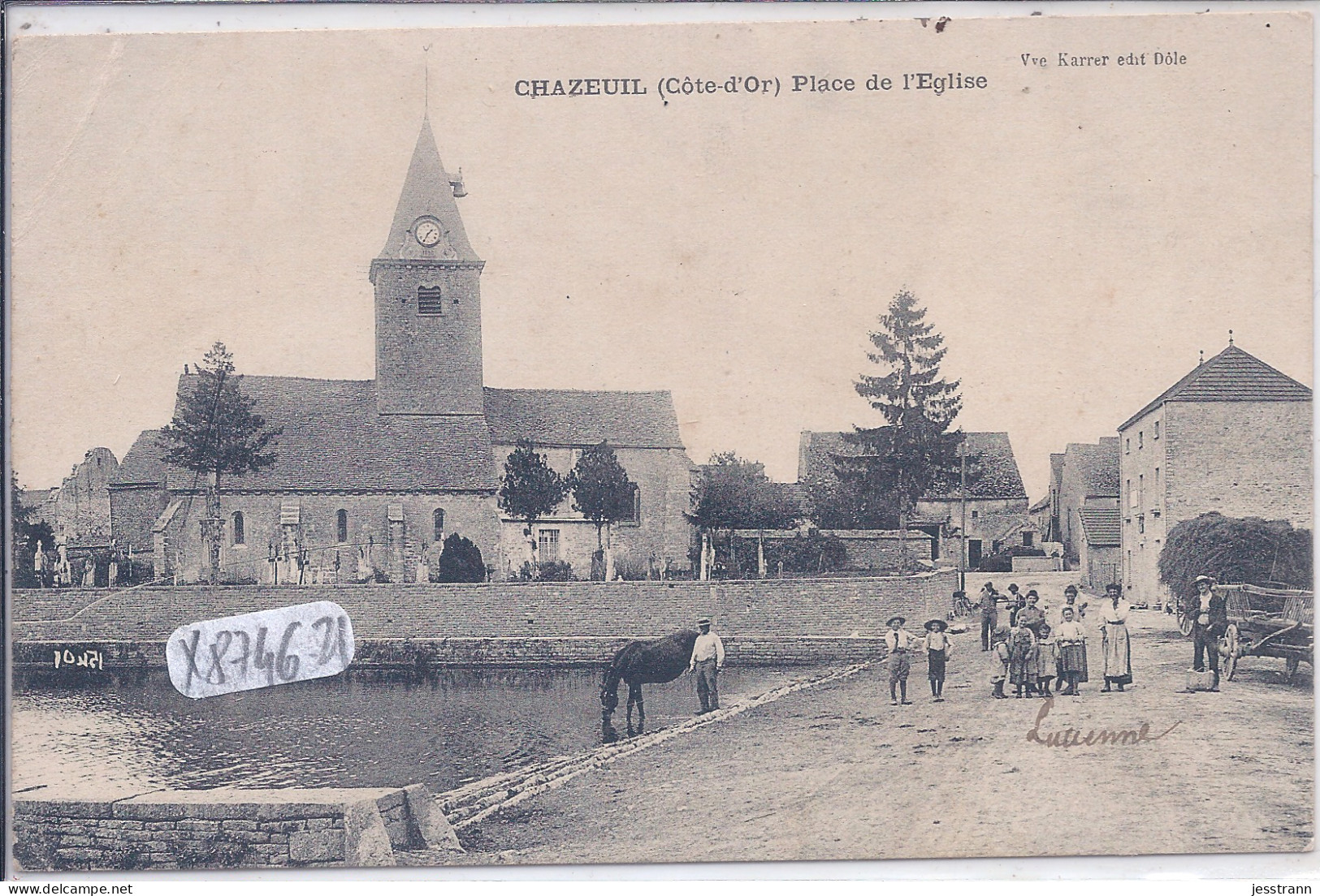 CHAZEUIL- PLACE DE L EGLISE- ANIMEE - Autres & Non Classés