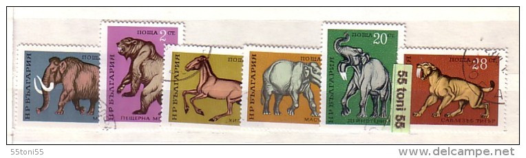 BULGARIA / Bulgarie DINOSAURS - 1971 6v - Used/oblitere  (O) - Used Stamps