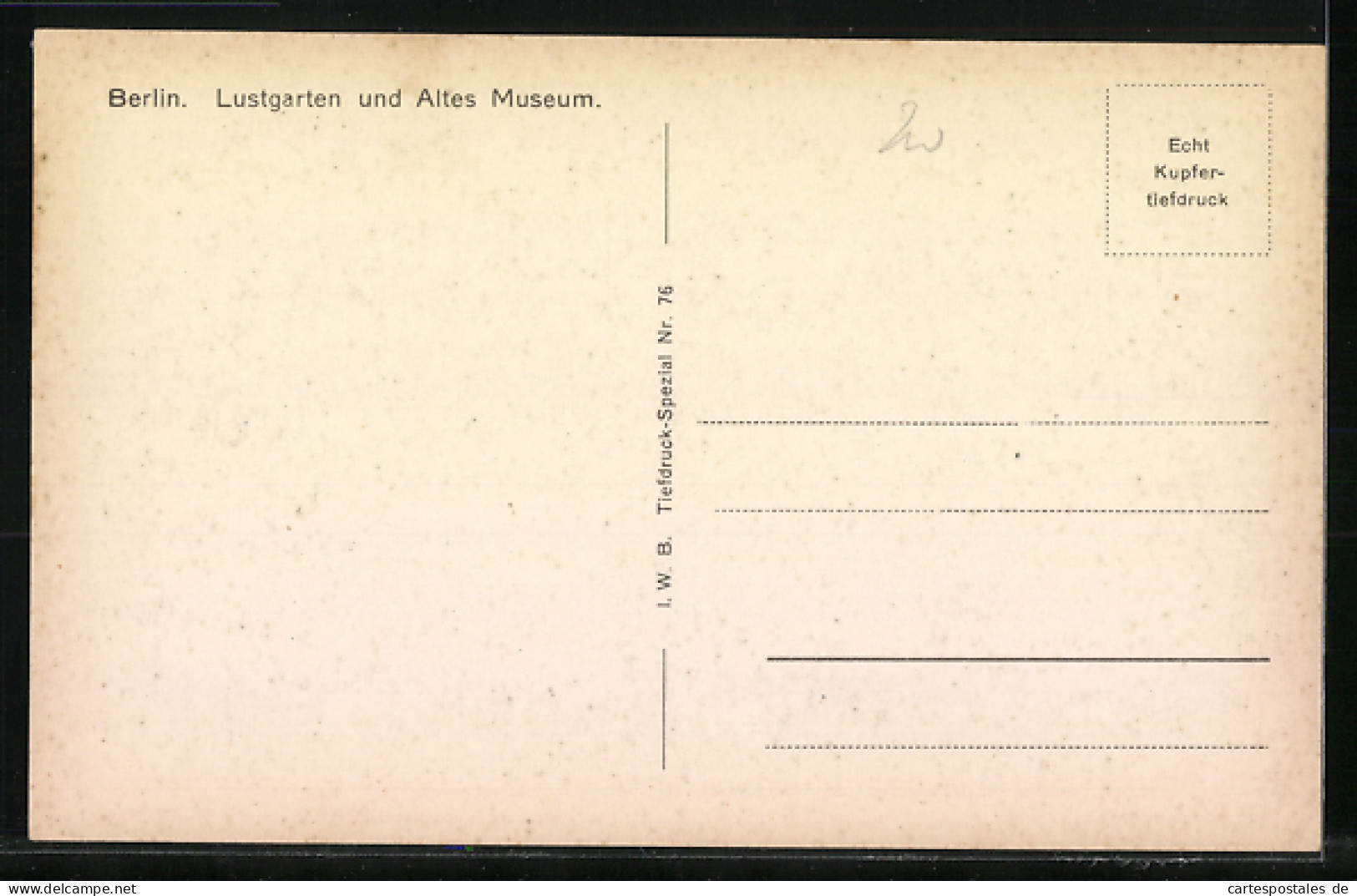 AK Berlin, Lustgarten Und Altes Museum  - Mitte