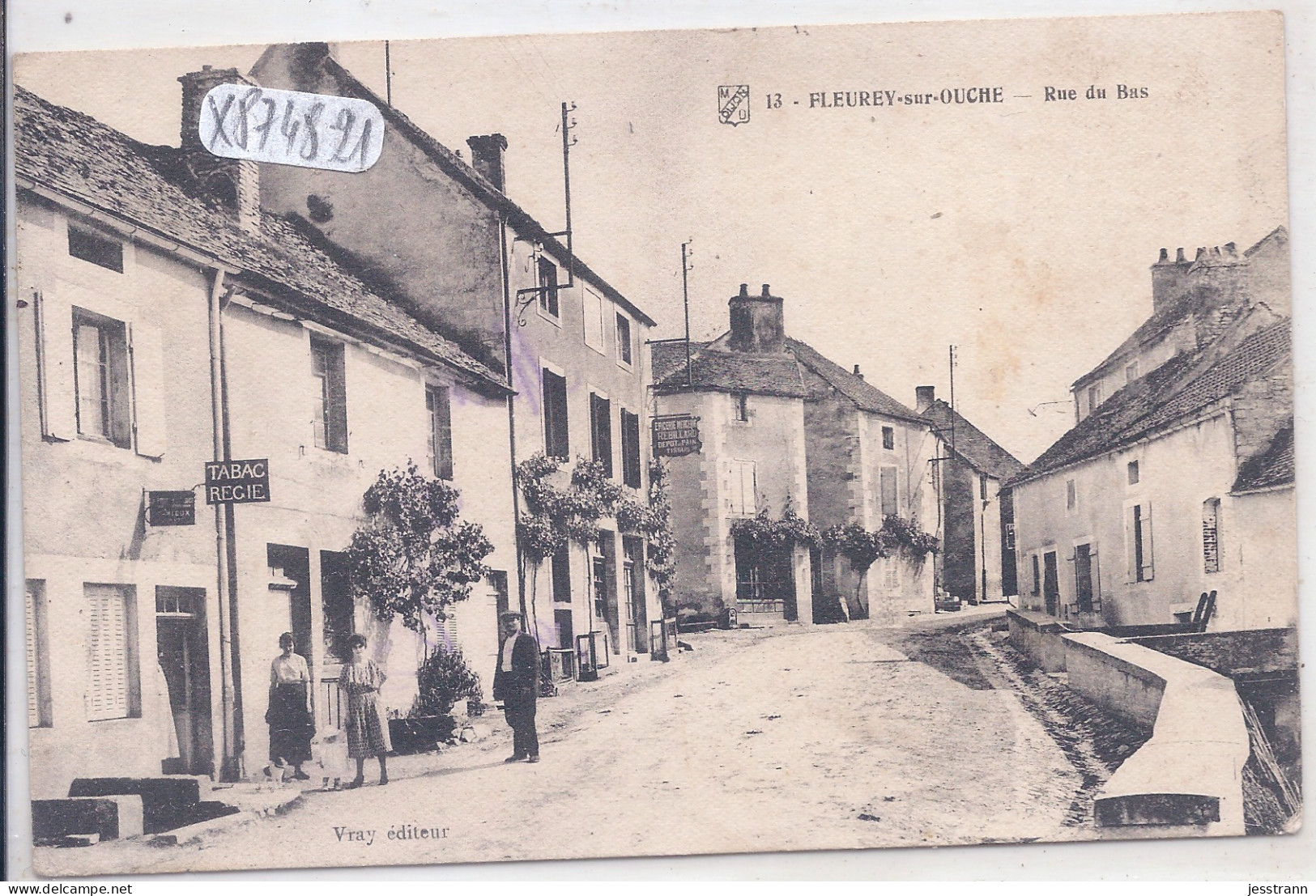 FLEUREY-SUR-OUCHE- RUE DU BAS- LA REGIE DE TABAC ET L EPICERIE-DEPOT DE PAIN REBILLARD - Autres & Non Classés