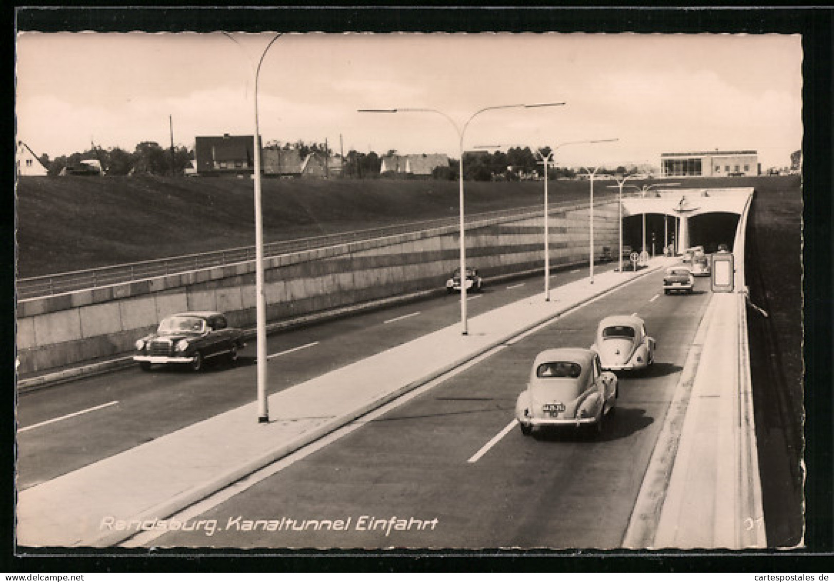 AK Rendsburg, Kanaltunnel-Einfahrt  - Rendsburg