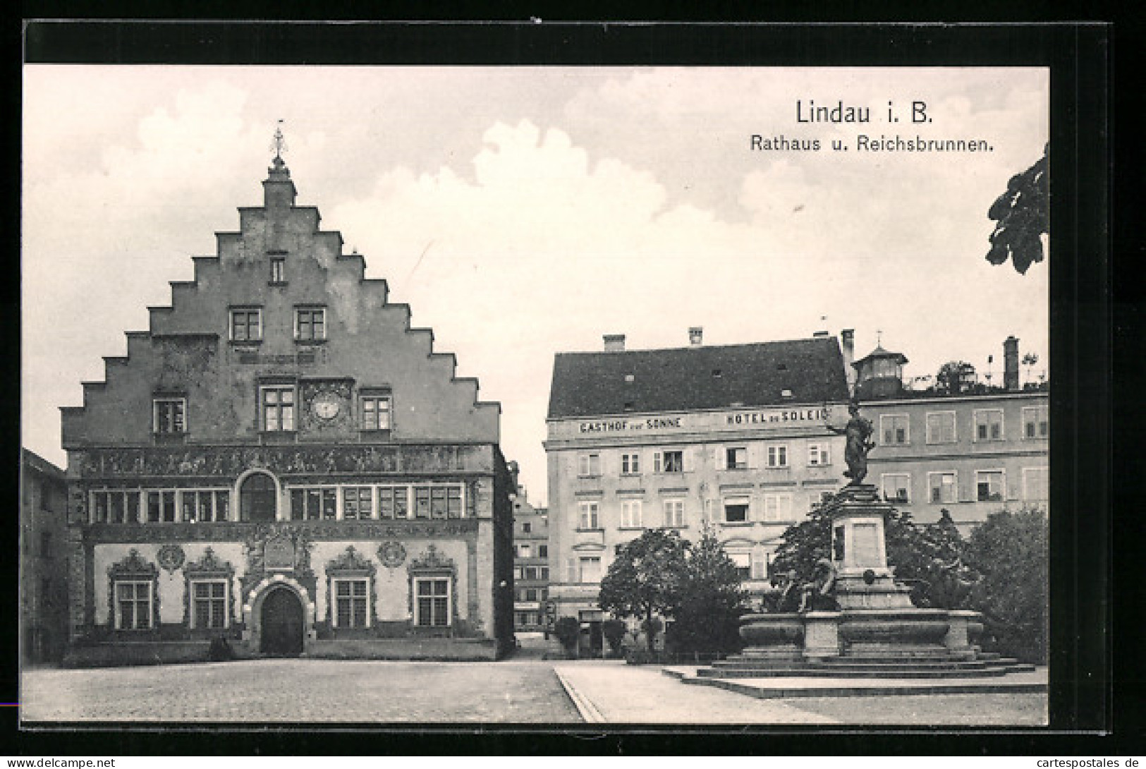 AK Lindau I. B., Rathaus Und Reichsbrunnen  - Lindau A. Bodensee