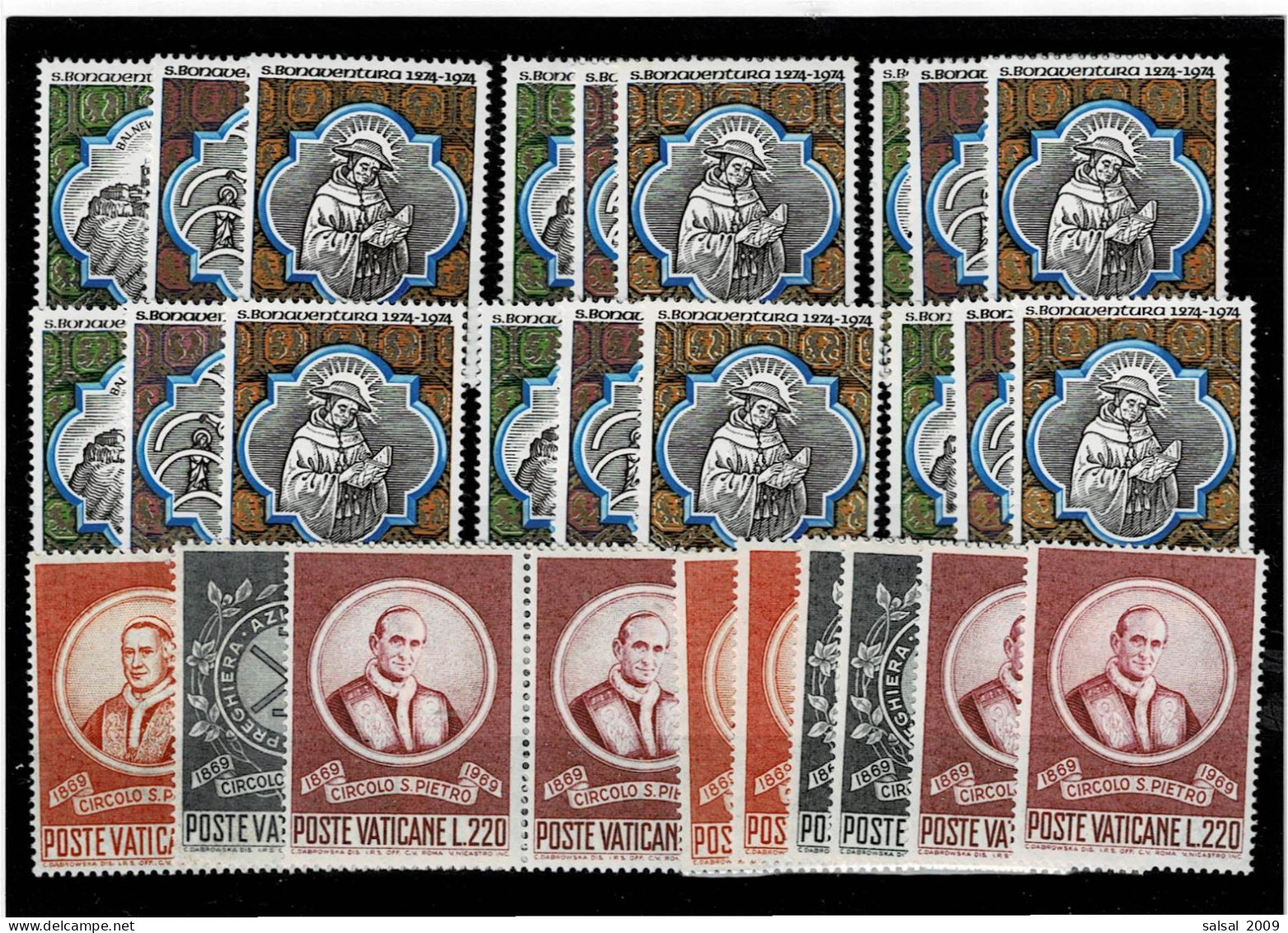 VATICANO ,"S.Bonaventura" + Pasqua" ,10 Serie Complete MNH ,qualita Ottima - Ungebraucht