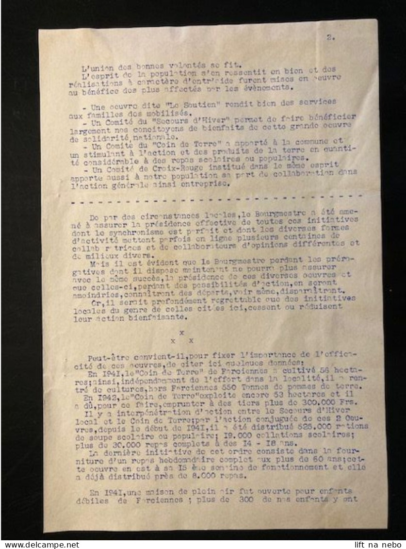 Tract Presse Clandestine Résistance Belge WWII WW2 'A Messieurs Les Secrétaires Généraux...' 6 Sheets - Dokumente
