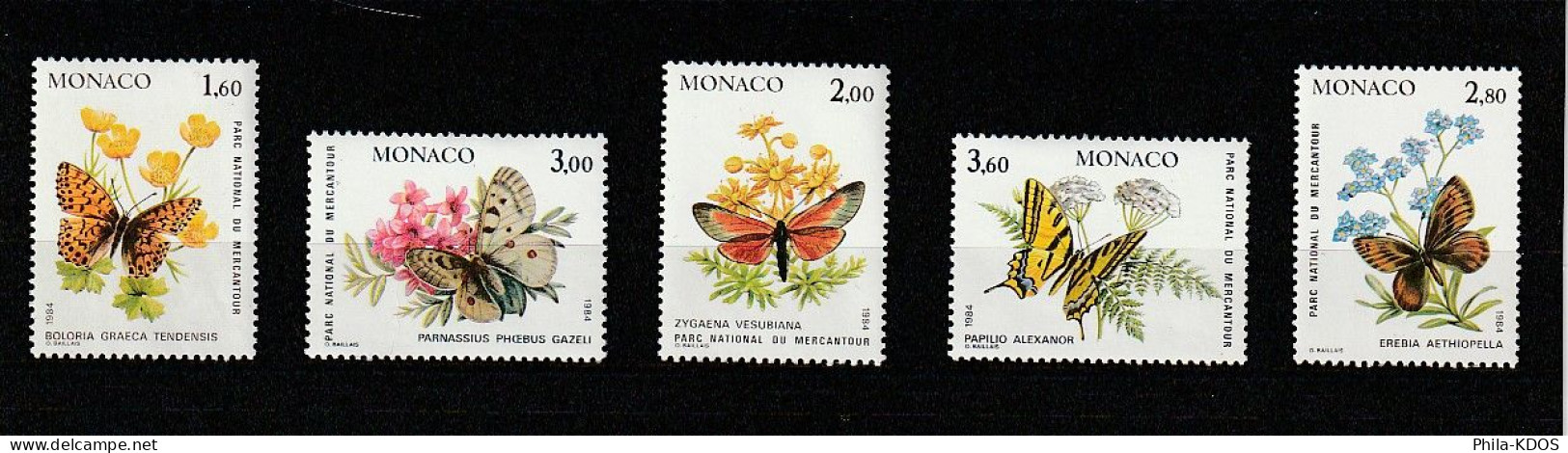 " PAPILLONS DU PARC DU MERCANTOUR " Sur Lot De 5 Timbres Neufs ** MNH De 1984 N° YT 1420 à 1424 A Saisir !!! - Mariposas