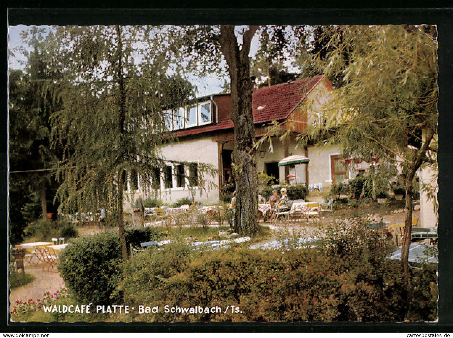 AK Bad Schwalbach I. Ts., Im Garten Des Waldcafe Platte  - Bad Schwalbach