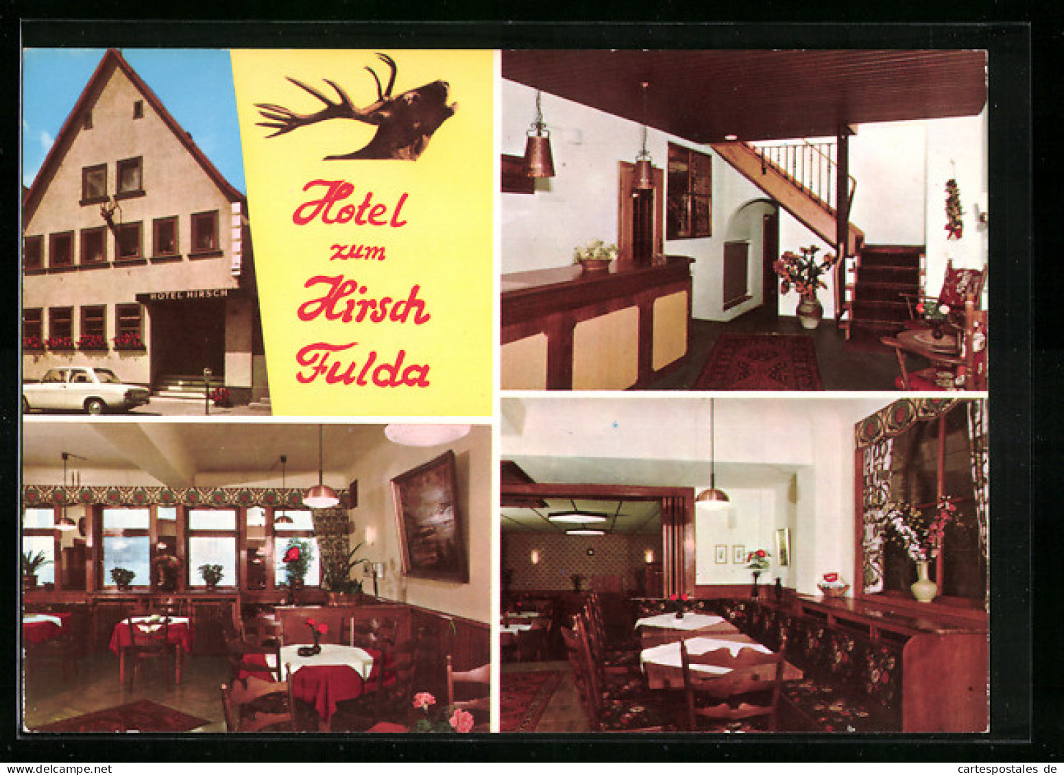AK Fulda, Hotel Zum Hirsch, Foyer Und Gaststube  - Fulda