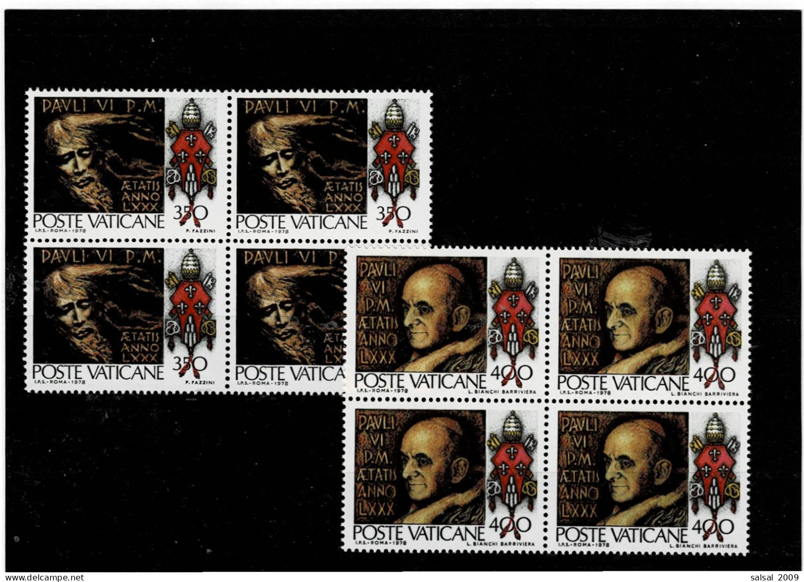 VATICANO ,"Genetliaco",serie Completa MNH In Quartina ,qualita Ottima - Unused Stamps