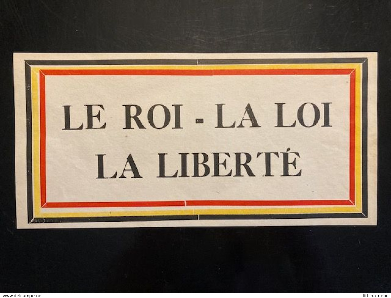 Tract Presse Clandestine Résistance Belge WWII WW2 'Le Roi - La Loi - La Liberté' - Documentos