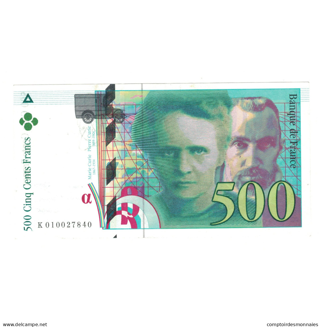 France, 500 Francs, Pierre Et Marie Curie, 1994, K010027840, TTB, Fayette:76.01 - 500 F 1994-2000 ''Pierre En Marie Curie''