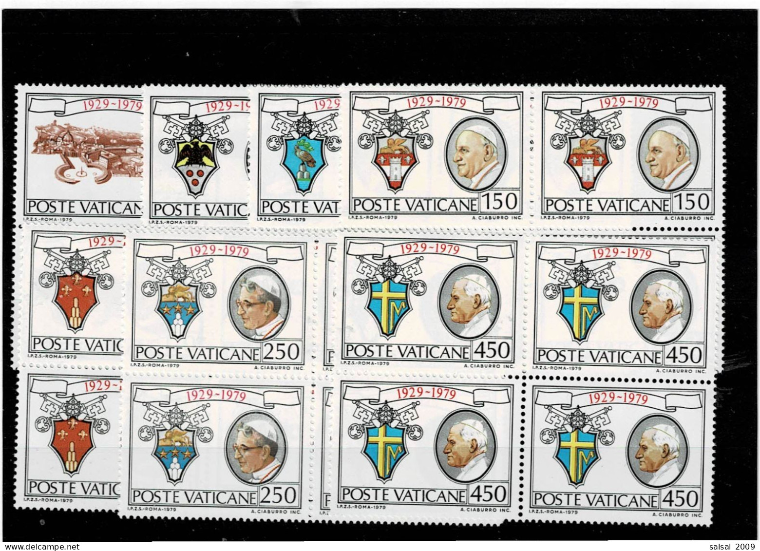 VATICANO ,"Costituzione",serie Completa MNH In Quartina ,qualita Ottima - Unused Stamps