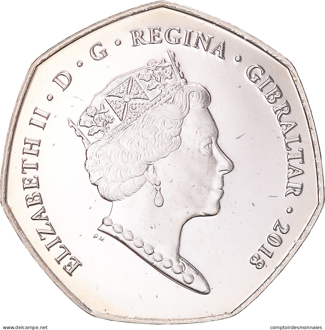 Monnaie, Gibraltar, 50 Pence, 2018, New Calpe House, FDC, Cupro-nickel - Gibilterra