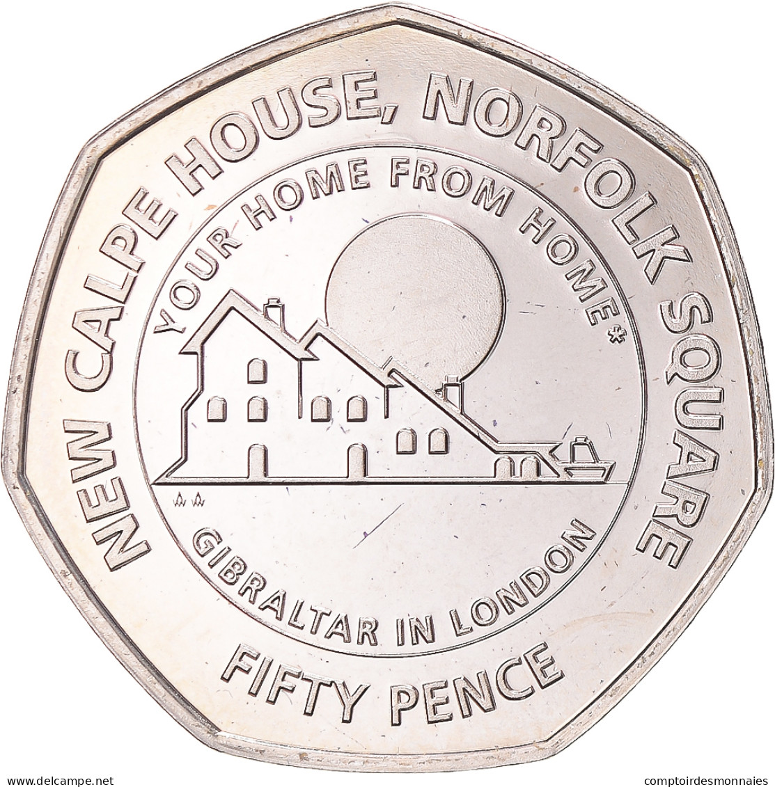Monnaie, Gibraltar, 50 Pence, 2018, New Calpe House, FDC, Cupro-nickel - Gibraltar